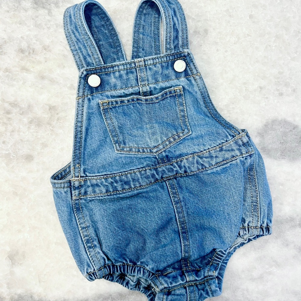12-18m denim baby overalls